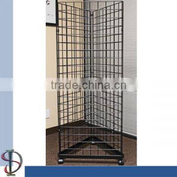 Wire Mash 3 Way Metal Display Rack