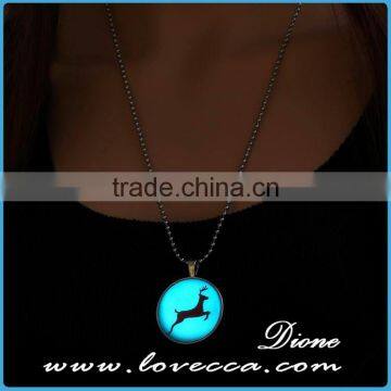 Christmas Glowing Necklace Santa Deer Necklace photo-3