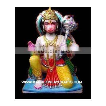 White Marble Hanuman Idol