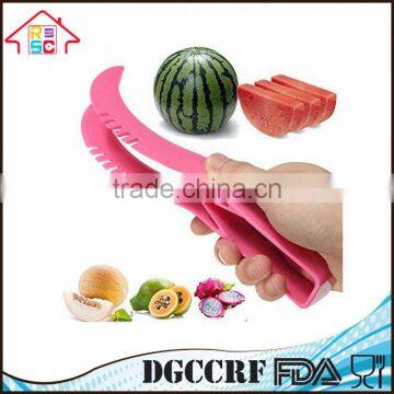 NBRSC Kitchen Fruit Tool Safe Plastic Watermelon Cutter Slicer Corer Server Scoop Knife photo-2