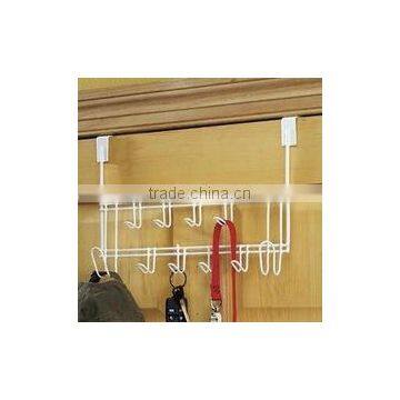 2016 Metal Powder Coat Overdoor Hook Storage Rack With Hat Rack Hooks photo-3