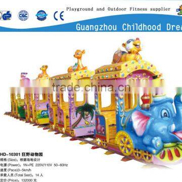 (HD-10301) amusement park beautiful elephant shape manufactures electric train tourist train playground equipment