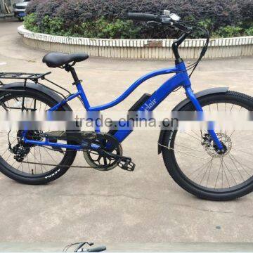 26 Inch Beach Cruiser Electric Bike With Hidden Battery Adult Chopper Bicycle Beach Cruiser Bike photo-4