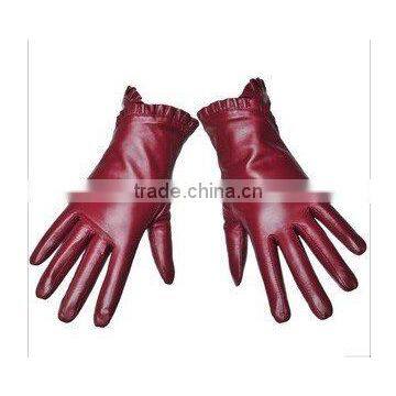 fashion leather glove for ladies