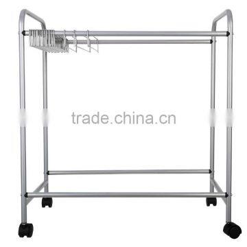 Rollin Pants Trolley/18 Pants Closet Rolling Trolley Hanger Slacks Organizer Rack With Hangers photo-2