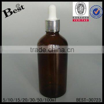 Diffrent Size Glass Bottle Aluminum and Plastic Cap Amber Glass Bottle Amber Dropper Cosmetic Packaging Wholesale Free Sample photo-5