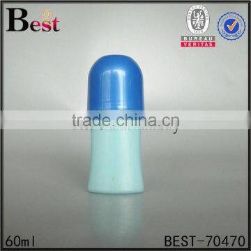 alibaba china 60ml green plastic roll-on deodorant with blue cap cost price wholesale