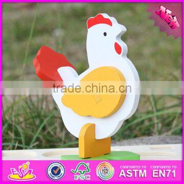 2017 New Product Funny 3d Chicken Children Wooden Puzzles of Animals W14G044
