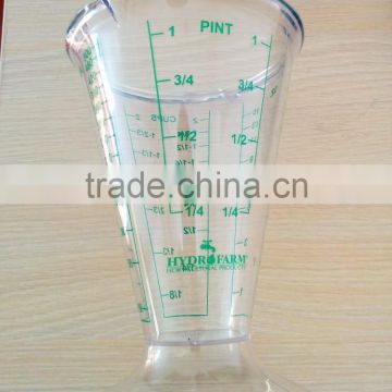 1L transparent PE Measuring cup for hydroponic