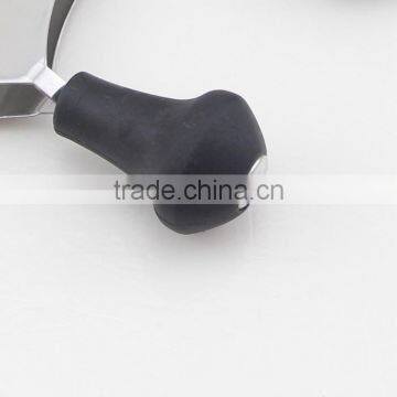 Stainless Steel Double Blade Cheese Cutter Carving Knife Mezzaluna Chopper With Black Handle photo-2