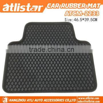 1pc black anti-slip rubber car mat single