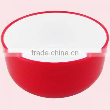 Three Piece Double Color Plastic Salad Bowl Japanese Noodles Bowl photo-3