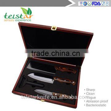 Manufacturers Selling High-end Color Black Mirror Light Wooden Handleceramic Kitchen Knife