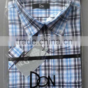 2016 Fashion, Mens casual shirts stock ,check design---Factory