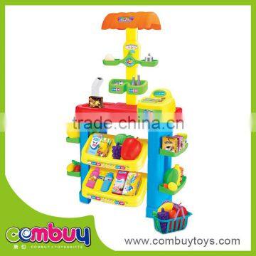 Hot sale plastic supermarket play kids kitchen set toy