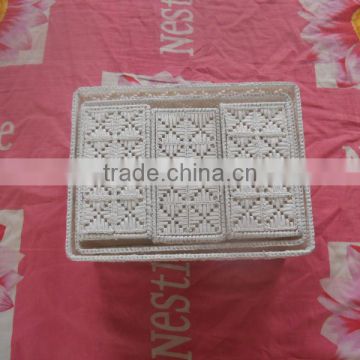 Heze kaixin white wicker basket square