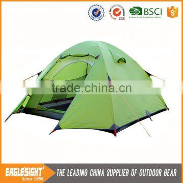 3 Person 4 Season Polyester Waterproof Dome Camping Tent With Two Vestibules