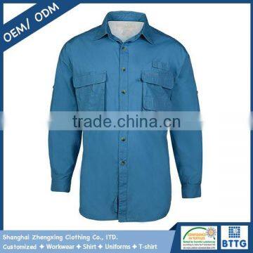 Quick dry UV protection rip-stop fishing shirt wholesale