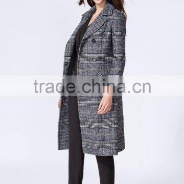 High Quality Low MOQ Fabulous Newest Fashion Design Grey Color Midi Length Women Coats Winter 2015 photo-4