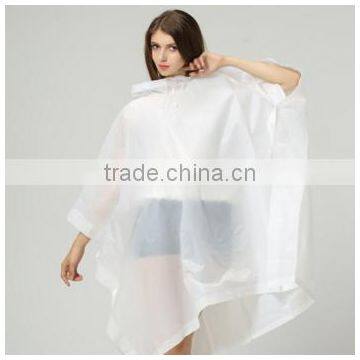 Fashion women Waterproof resuable cheap clear plastic raincoats