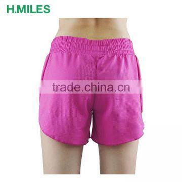 Sexy Sport Wear Comfortable Polyester Elastane Loose Running Yoga Shorts Women photo-3