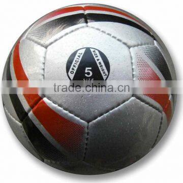 Double Tone PU Metallic Artificial Leather Soccer ball Size 5