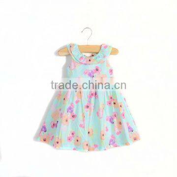 R&H Cotton summer new arrival party fashion sleeveless baby dresses