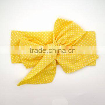 Lovely Little Girl Fancy 100% Cotton Eco-Friendly Bowknot Polka Dot Children Headband photo-4
