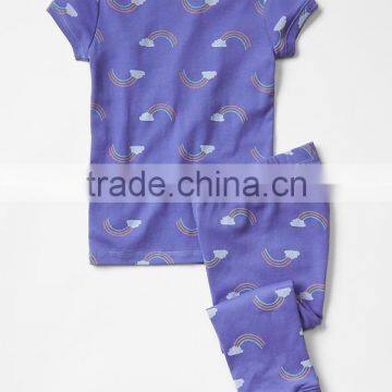 Girls rainbow printed sleepwear set