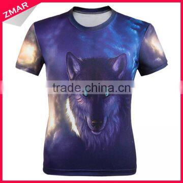 Cheap custom printed full sublimation polyester spandex t-shirts