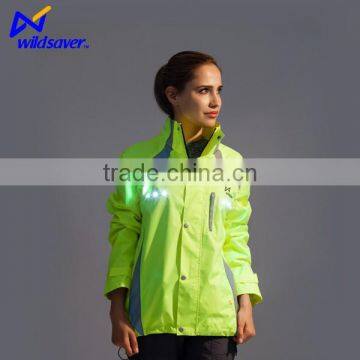 Fashion outdoor sports safety hoodie jacket motorcycle with led