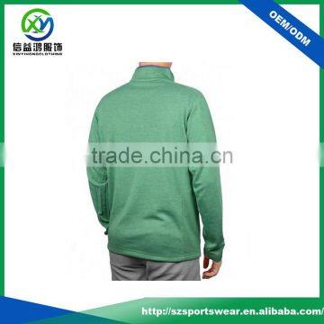 New Design Zip Pocket 50%cation 50%polyester Yarn Mens Polo T-shirts in Green photo-3