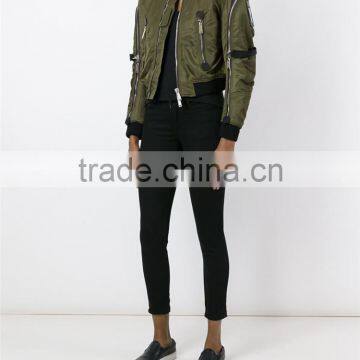 Shandao Wholesale High Quality Plain Dyed Army Green Fashion Ladies Long Summer Coats photo-2