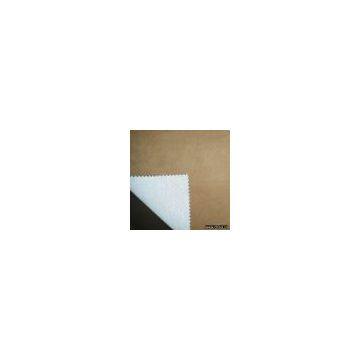 Microfiber suede boned with woven fabric on the bottom