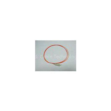 SC MM Fiber Optic Pigtails with Standard Exact Plastic , Low Insterion Loss and High Return Loss