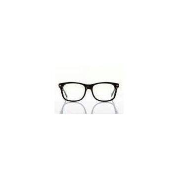 Black Round Cellulose Propionate Eyeglass Frames For Myopia Glasses , Classic Thin