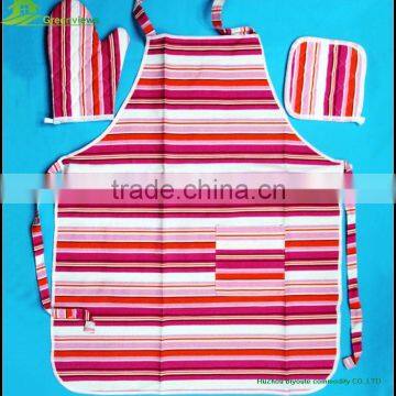 Kitchen Apron Oven Mitt Set Apron Set Christmas Towel&kitchen Set&pot Holder 3pcs/set photo-3
