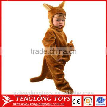 Customized cute kids sof animal cartoon kangaroo costume animal pajamas