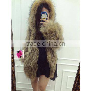 SJ117-01 Europe Fashion Magazine Winter Women Coat Fur Coat 2016 photo-3