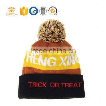 Wholesale Top Quality acrylic Fabric Custom Knitting Hat