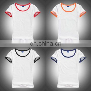 2016 new women fitted blank t-shirts,women plain t-shirt