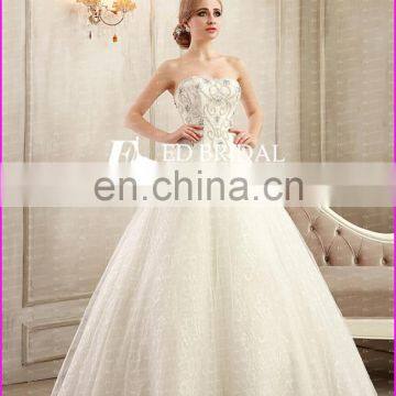 CE194 Luxury A-Line Crystal Beading Lace Real Sample Pictures Of Sexy Wedding Night Dresses Gown photo-3