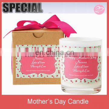 Glass cup Mother's Day Candles