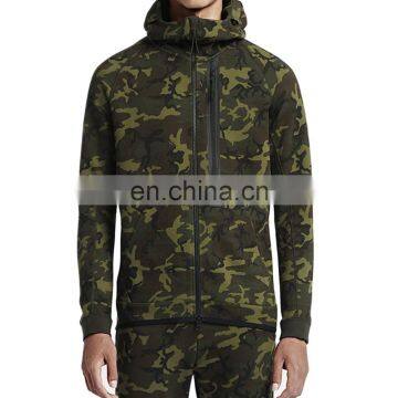 mens high collar zipper camo tracksuit