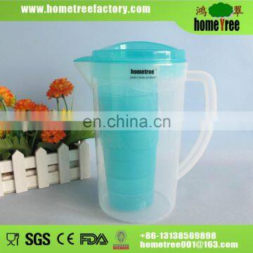 2015 good quality water jug with cups 400ml