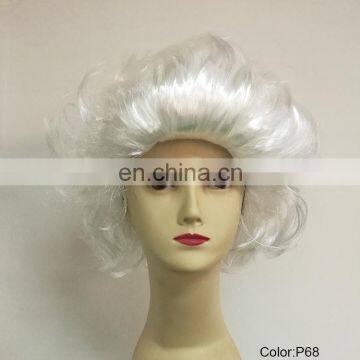 Short White DIVA Style Party Wigs P-W206