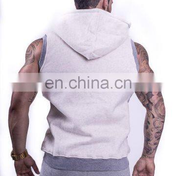 no Labels Blank Sleeveless Hoodies Zip up Hoodies Multi Color Wholesale photo-2