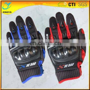 Black Genuine Leather Hand Gloves For Bikers