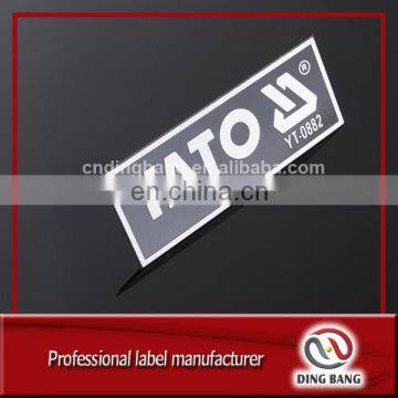 Ali Gold Supplier Custom Logo Made High Polished Mini Size Electric Appliance Use Self Adhesive Nameplate