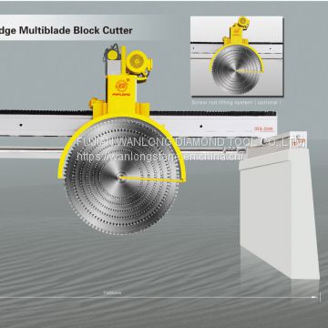 WANLONG bridge cutting machine for granite block cutting, china multi saw blade machine for marble block cutting